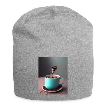Ich bin kein Morgenmensch ich bin ein Kaffeemensch - Jersey-Beanie - Grau meliert - Vorne