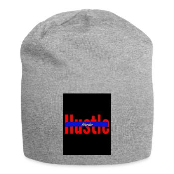 Hustle harder - Jersey-Beanie - Grau meliert - Vorne
