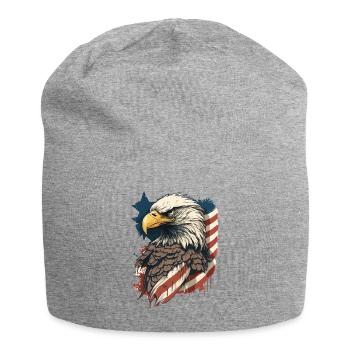 Eagle USA Amérique Flag Eagle Head Vintage - Bonnet en jersey - gris chiné - Devant