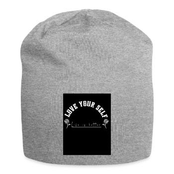 Black Minimalist Quote Streetwear Pride T shirt - Bonnet en jersey - gris chiné - Devant
