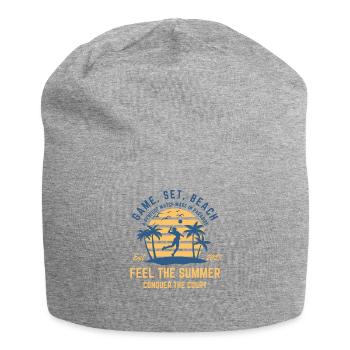Fille de volleyball jouant à la plage pendant l’été - Bonnet en jersey - gris chiné - Devant