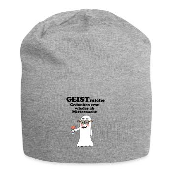 GEISTreiche Gedanken - Jersey-Beanie - Grau meliert - Vorne