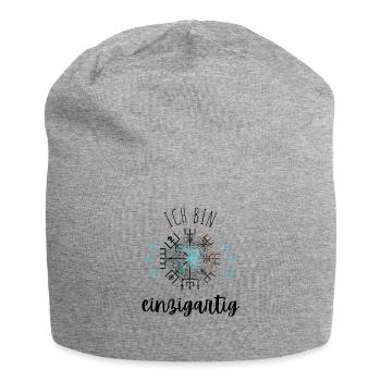 Wegweiser Motivation - VEGVISIR - Jersey-Beanie - Grau meliert - Vorne