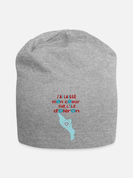 J'ai laissé mon cœur à l'île d'Oléron 2 - Bonnet en jersey - gris chiné