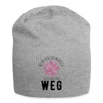 Wegweiser RUNEN Motivation - VEGVISIR - Jersey-Beanie - Grau meliert - Vorne