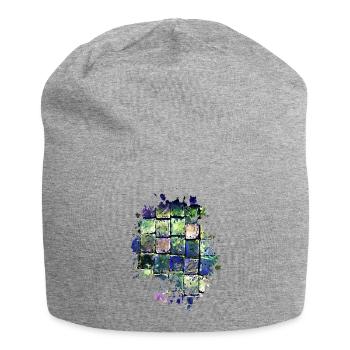 Blocks - Jersey-Beanie - Grau meliert - Vorne
