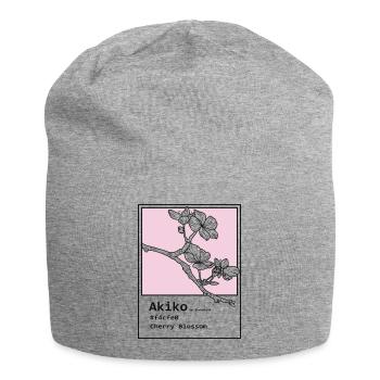 Kirschblüten Akiko - Jersey-Beanie - Grau meliert - Vorne