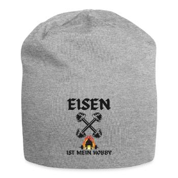Eisen ist mein Hobby - Jersey-Beanie - Grau meliert - Vorne