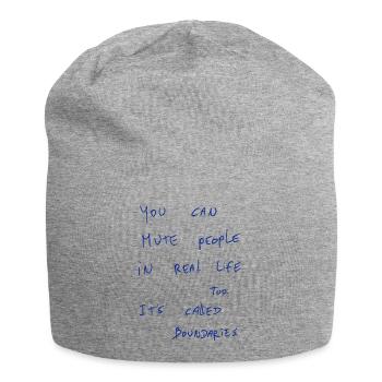 You Can Mute People In Real Life Too. It’s Called - Jersey Beanie - heather grey - Front