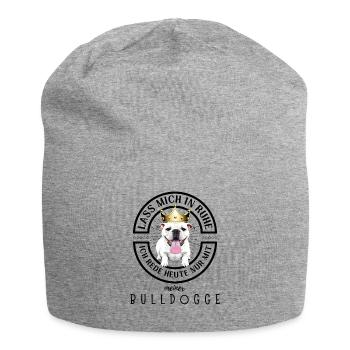 Bulldogge Bulldog Bulldoggen - Jersey-Beanie - Grau meliert - Vorne