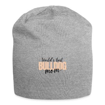 MEILLEUR Bulldog MOM Mama Bulldog Bulldogs - Bonnet en jersey - gris chiné - Devant