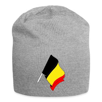 Flag of Belgium - Jersey Beanie - heather grey - Front