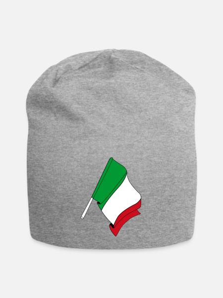 Flagge von Italien - Jersey-Beanie - Grau meliert
