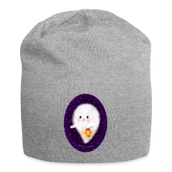 Fantôme avec lanterne - Bonnet en jersey - gris chiné - Devant