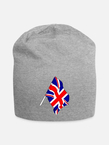 Flagge Großbritannien - Jersey-Beanie - Grau meliert