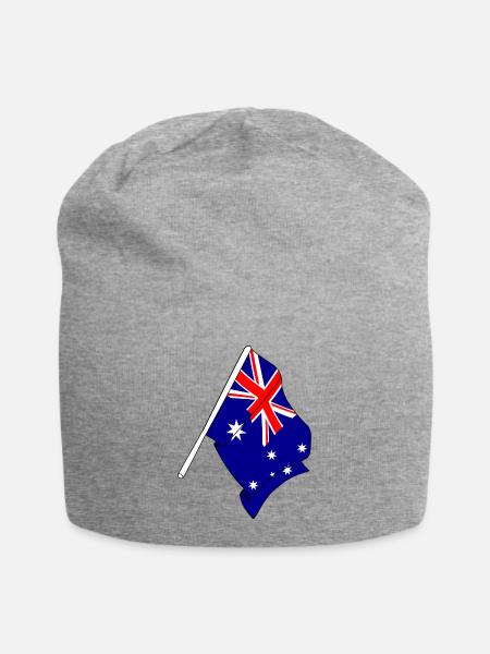 Flagge von Australien - Jersey-Beanie - Grau meliert