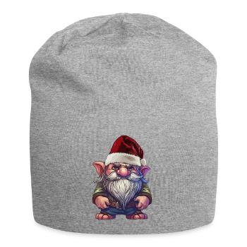 Christmas gnome insulted with gnome - Jersey Beanie - heather grey - Front