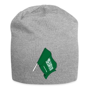 Drapeau Arabie Saoudite - Bonnet en jersey - gris chiné - Devant