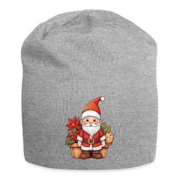 Weihnachts Wichtel - Jersey-Beanie - Grau meliert - Vorne