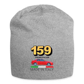 159 Italienischer Hengst - Jersey-Beanie - Grau meliert - Vorne