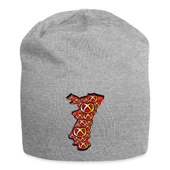 Region Elsass Pretzel Blason - Jersey-Beanie - Grau meliert - Vorne