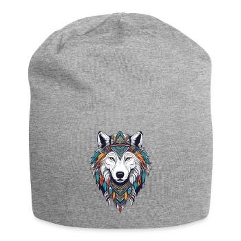 Arctic Wolf - Jersey Beanie - heather grey - Front