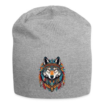 Wolf - Jersey-Beanie - Grau meliert - Vorne