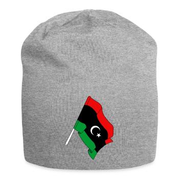 Flag Libya - Jersey Beanie - heather grey - Front