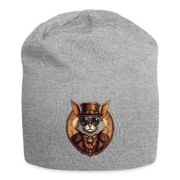 Steampunk Fledermaus - Jersey-Beanie - Grau meliert - Vorne