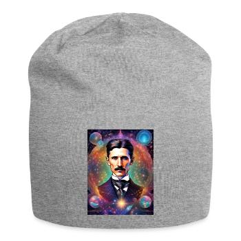 Nikola Tesla, cosmic - Jersey Beanie - heather grey - Front