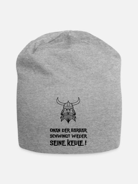 Onan der Barbar - Jersey-Beanie - Grau meliert