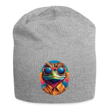 Frilled Neck Lizard - Jersey Beanie - heather grey - Front