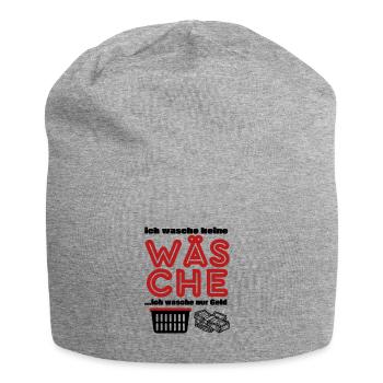 lustige T-Shirts - lustiger Spruch -Geld Wäsche - Jersey-Beanie - Grau meliert - Vorne