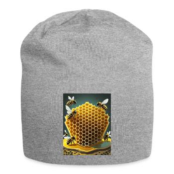Je suis un apiculteur cool fier design de logo - Bonnet en jersey - gris chiné - Devant