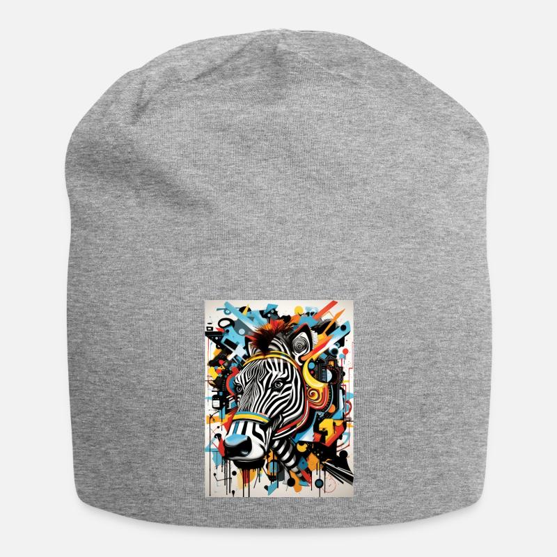 Graffiti Inspirations:Zebra - Jersey Beanie - heather grey