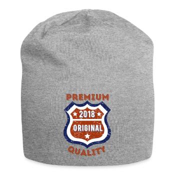 Premium-Qualität 2018 - Jersey-Beanie - Grau meliert - Vorne