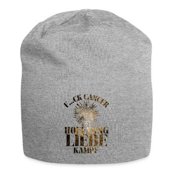 F...CK CANCER - HOFFNUNG, LIEBE & Kampf - Jersey-Beanie - Grau meliert - Vorne