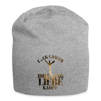F...CK CANCER - HOFFNUNG, LIEBE & Kampf - Jersey-Beanie - Grau meliert - Vorne