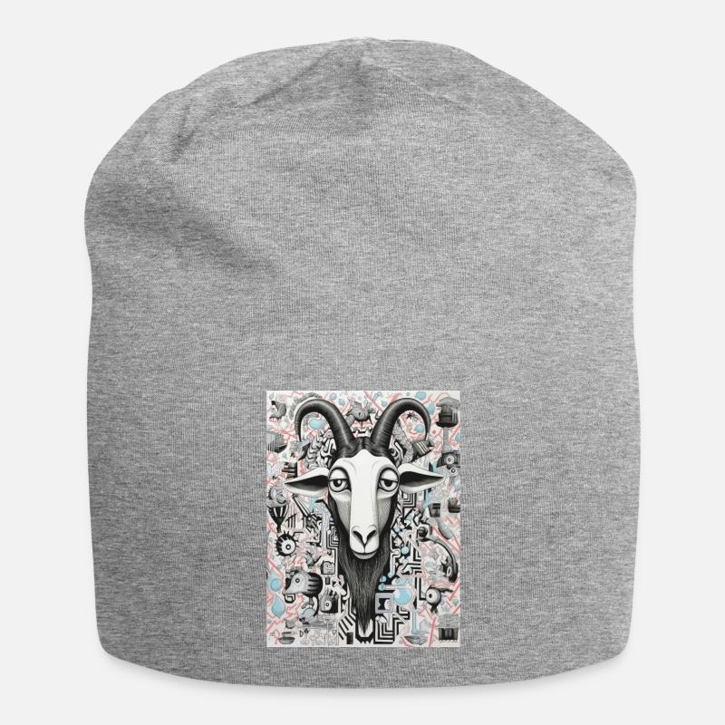 Ziee Graffiti Geometry Abstract - Jersey Beanie - heather grey