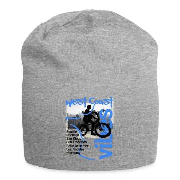 Westküsten-Vibes Belle Ile - Jersey-Beanie - Grau meliert - Vorne