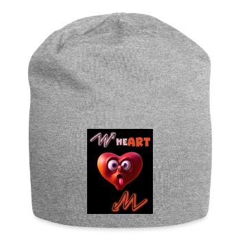 Coeur Il art - Bonnet en jersey - gris chiné - Devant