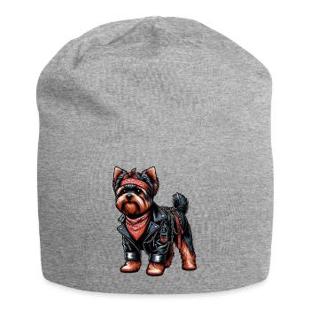 Yorkshire Terrier Rocker - Jersey Beanie - heather grey - Front