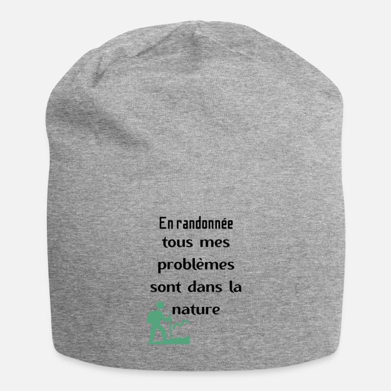 Hiking all my problems in nature - Jersey Beanie - heather grey