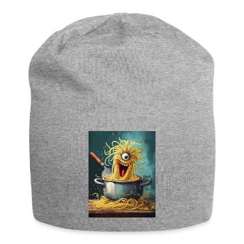 Monstre spaghetti - Bonnet en jersey - gris chiné - Devant