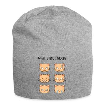 Chats - Quelle est votre humeur ? - Bonnet en jersey - gris chiné - Devant