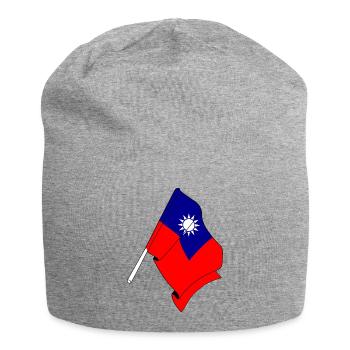 Flag of Taiwan - Jersey Beanie - heather grey - Front