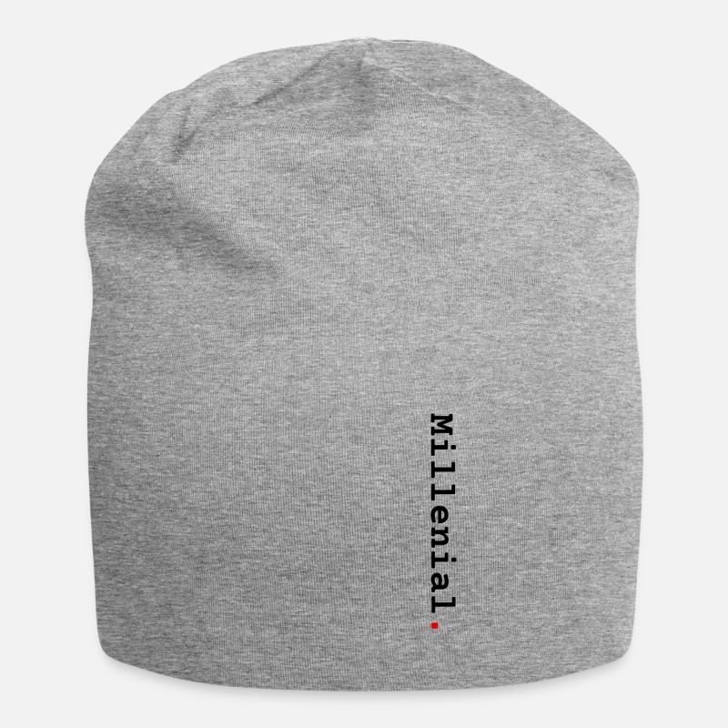 Millennials vertikal - Jersey-Beanie - Grau meliert
