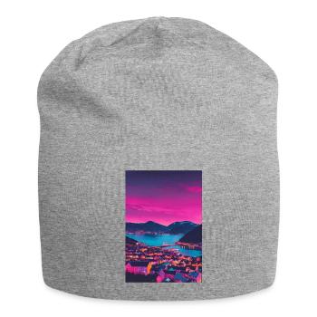City in the sunset - Jersey Beanie - heather grey - Front