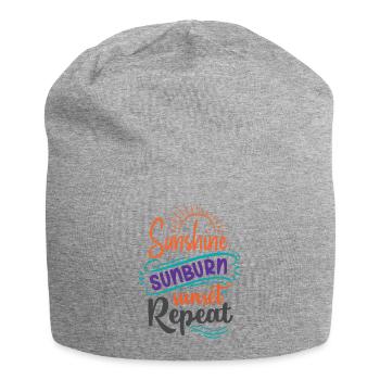 Sunshine Sunburn Sunset Repeat - Jersey Beanie - heather grey - Front