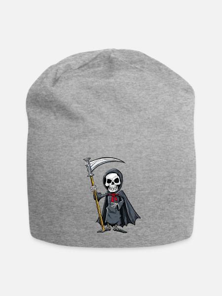 the little death in person- Grim Reaper - Jersey Beanie - heather grey